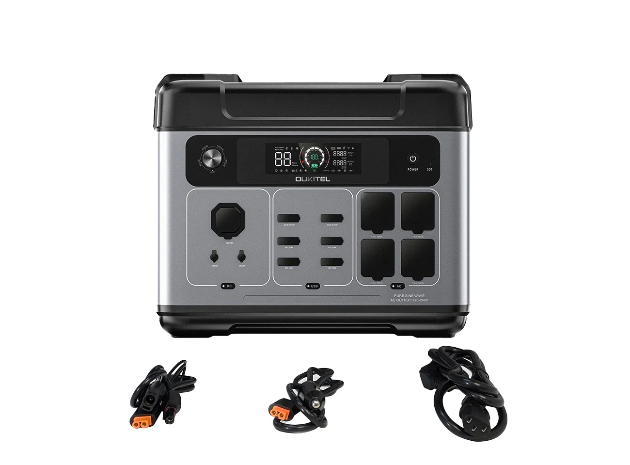 Зарядна станція OUKITEL P2001 Plus (2400W/2048Wh/LiFePO4)